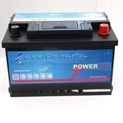 Ecobateria 12v 74Ah 660A - Batería Coche, Batería Barco, Batería Tractor - Imagen 1