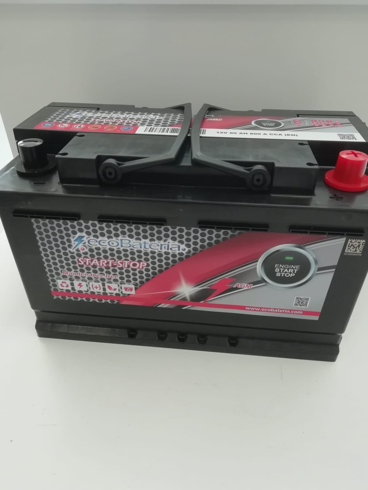 Ecobateria Start&Stop AGM 12v 80Ah 800A - Imagen 1