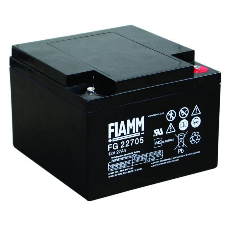 Fiamm 12v 27Ah - Batería carro golf, Batería patinetes, Batería coches de juguete - Imagen 1