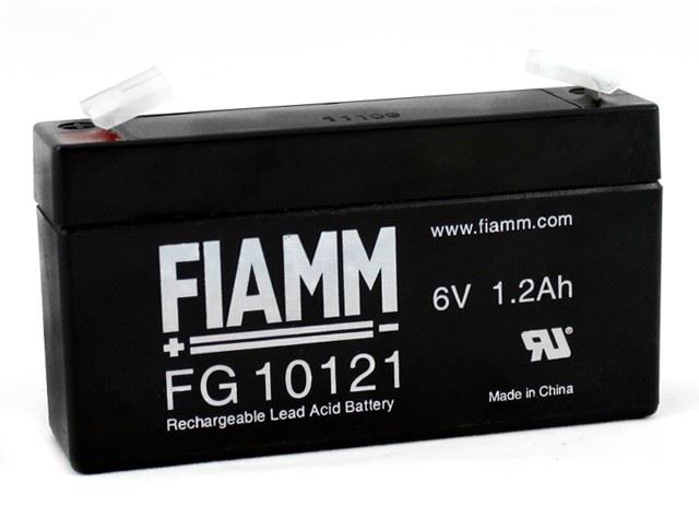 Fiamm 6v 1.2Ah AGM - Batería Alarmas, Batería Sais, Baterías Juguetes, Baterías Incendios - Imagen 1