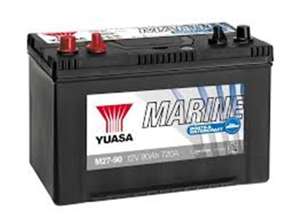 YUASA M27-90 - Batería de ciclo profundo y arranque, Batería Barco, Batería  autocaravana